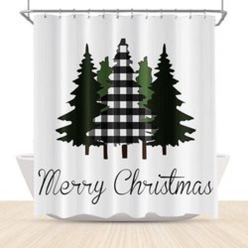 Home Decor Cheapest 3D Shower Curtain, Hot Printing Christmas Bathroom Shower Curtain*