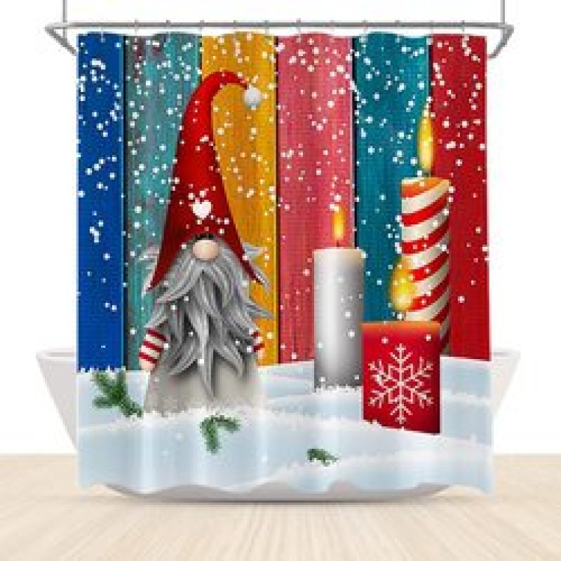 Home Decor Cheapest 3D Shower Curtain, Hot Printing Christmas Bathroom Shower Curtain*
