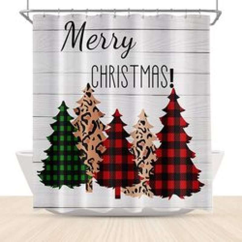 Home Decor Cheapest 3D Shower Curtain, Hot Printing Christmas Bathroom Shower Curtain*