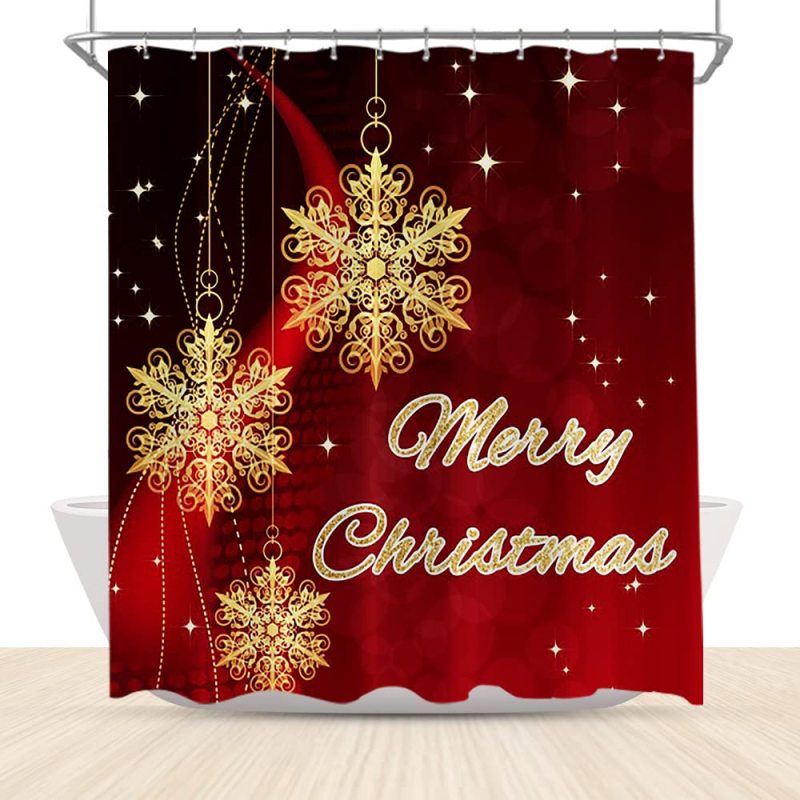 Home Decor Cheapest 3D Shower Curtain, Hot Printing Christmas Bathroom Shower Curtain*
