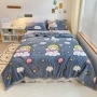 High Quality Printed Spot Ready Made 200*230cm Fitting Custom Size Double Sided throw Flannel Blanket for Bed