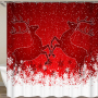 P550 Christmas Shower Curtain Santa Claus Snowman Bell Trees Xmas Bathroom Shower Waterproof Polyester Fabric Curtains/