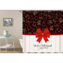 P550 Christmas Shower Curtain Santa Claus Snowman Bell Trees Xmas Bathroom Shower Waterproof Polyester Fabric Curtains/