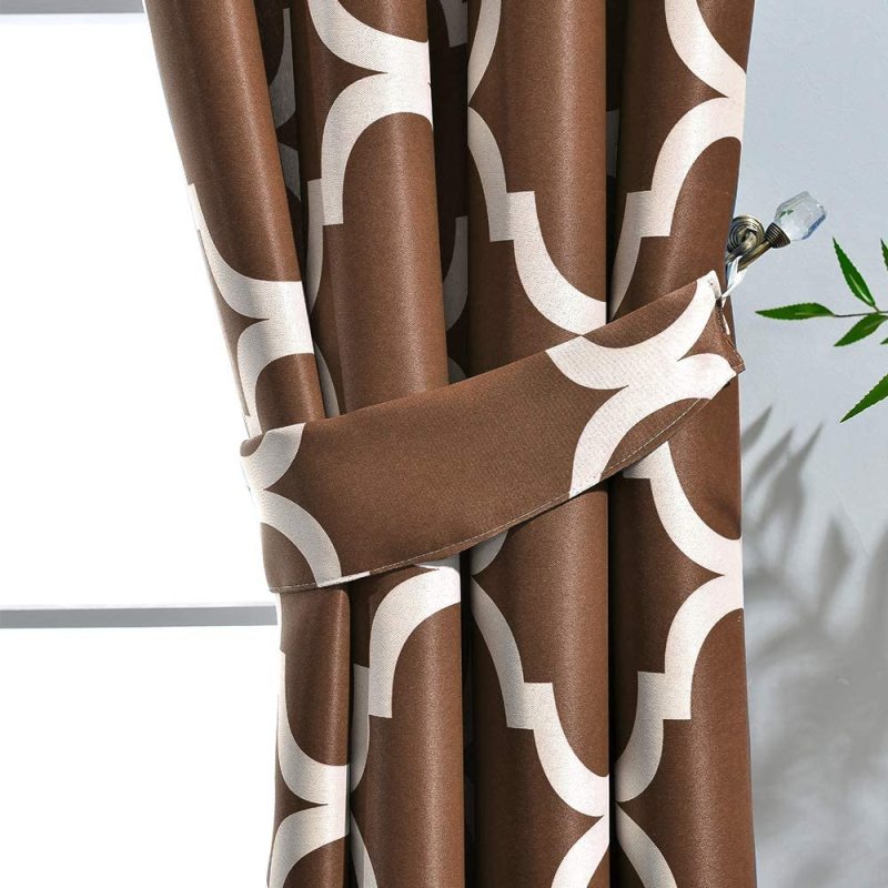 Fashion Room Darkening Printed Blackout Grommet Top Curtains, 52 by 84 Inch Printed 100% Polyester Blackout  Curtain#