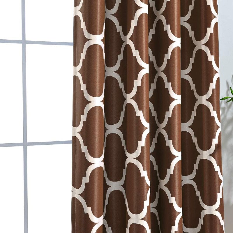 Fashion Room Darkening Printed Blackout Grommet Top Curtains, 52 by 84 Inch Printed 100% Polyester Blackout  Curtain#