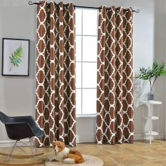 Fashion Room Darkening Printed Blackout Grommet Top Curtains, 52 by 84 Inch Printed 100% Polyester Blackout  Curtain#