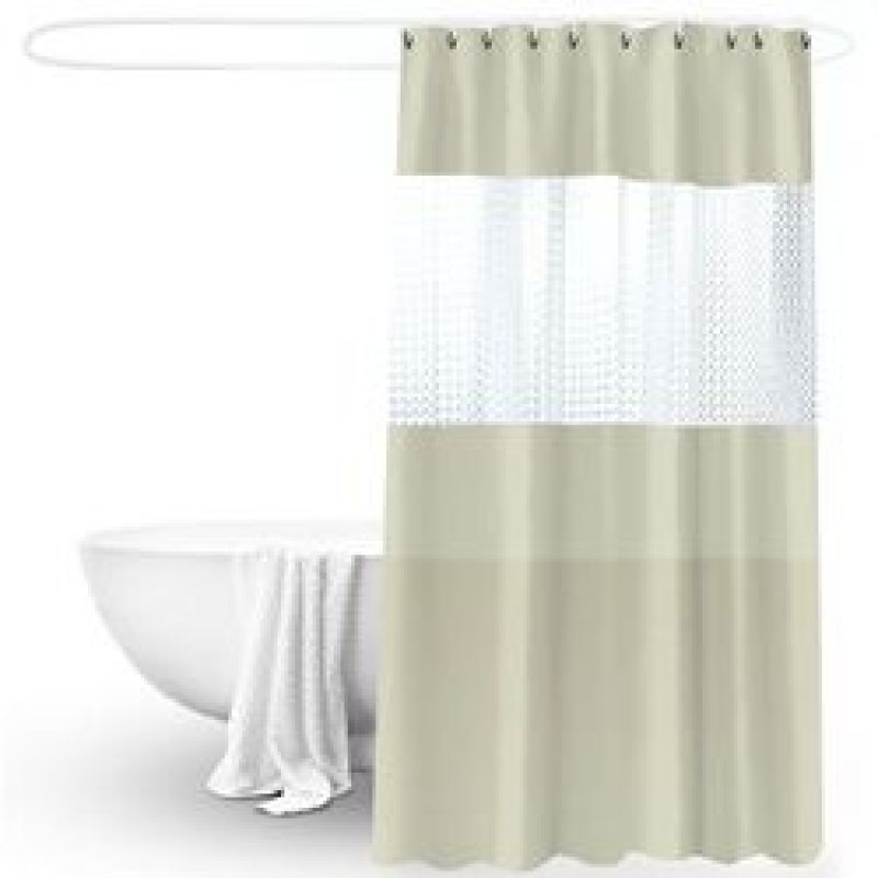 Plain Color Spring Spinning Waterproof Mildew Shower Curtain Bathroom Shower Cur , Fashion Waterproof Polyester Shower Curtain /