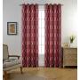Moroccan Faux Linen Grommet Window Living Room Embroidered Semi Sheer Curtains
