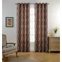 Moroccan Faux Linen Grommet Window Living Room Embroidered Semi Sheer Curtains