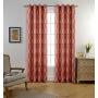 Moroccan Faux Linen Grommet Window Living Room Embroidered Semi Sheer Curtains