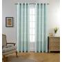 Moroccan Faux Linen Grommet Window Living Room Embroidered Semi Sheer Curtains