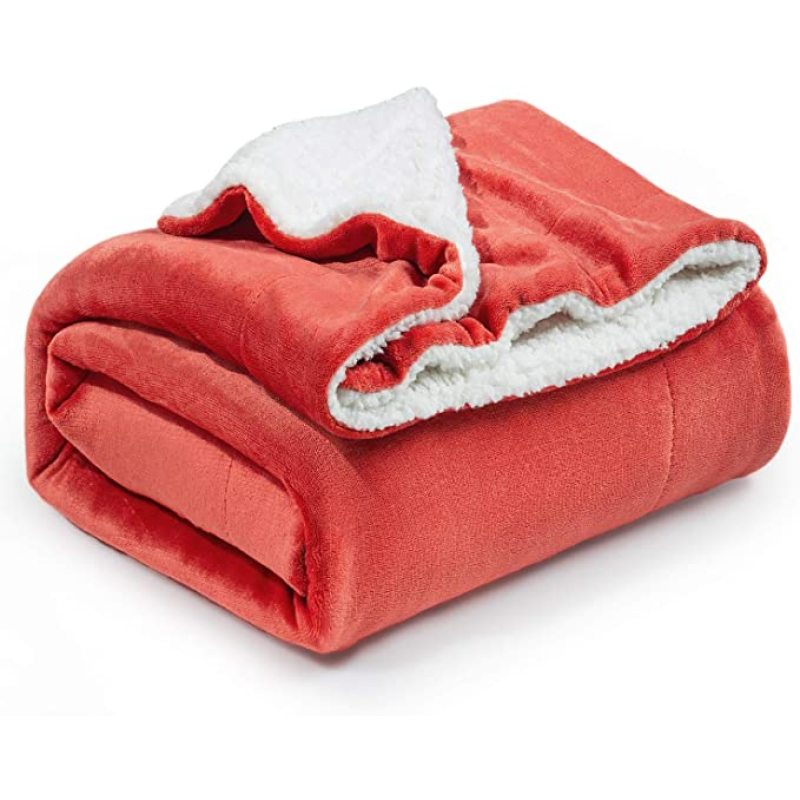 Luxury Cashmere Blanket Winter Thick Double Layer Sherpa Throw 150x200cm Warm Comfortable Weighted Flannel Fleece Blanket