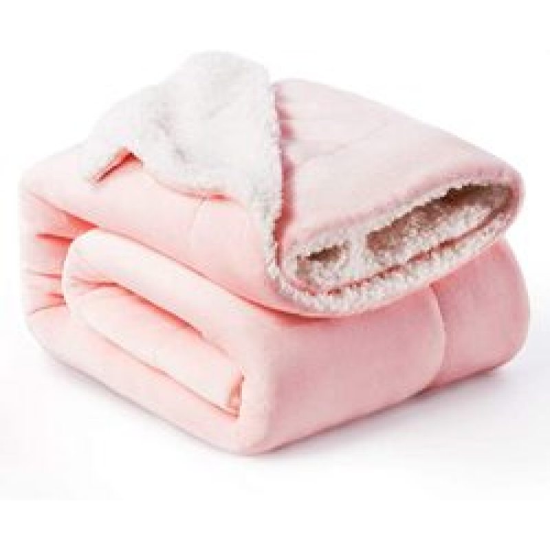 Luxury Cashmere Blanket Winter Thick Double Layer Sherpa Throw 150x200cm Warm Comfortable Weighted Flannel Fleece Blanket