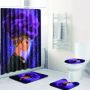Better Design Printable Polyest Shower Curtain Waterproof, African American Products Sell Child Shower Curtain Set For Bathroom/