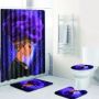 Better Design Printable Polyest Shower Curtain Waterproof, African American Products Sell Child Shower Curtain Set For Bathroom/