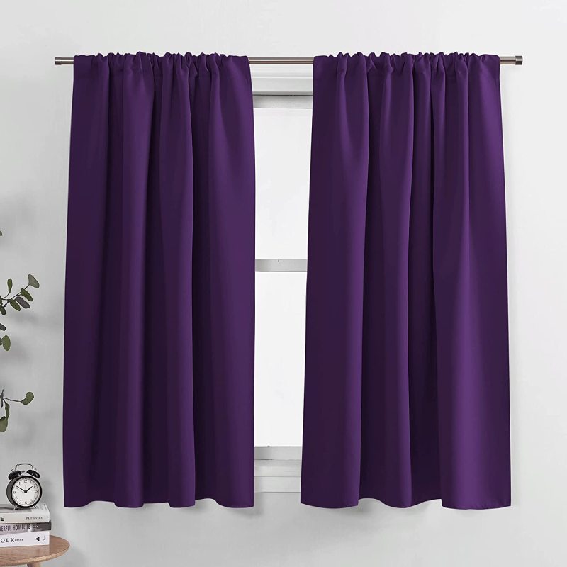 China supplier 100% Blackout Curtains For Kitchen Window Treatment Solid Water Proof Curtains for Living Room Custom Made