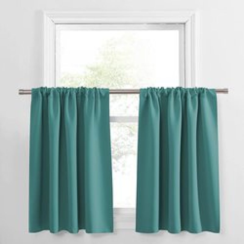 China supplier 100% Blackout Curtains For Kitchen Window Treatment Solid Water Proof Curtains for Living Room Custom Made