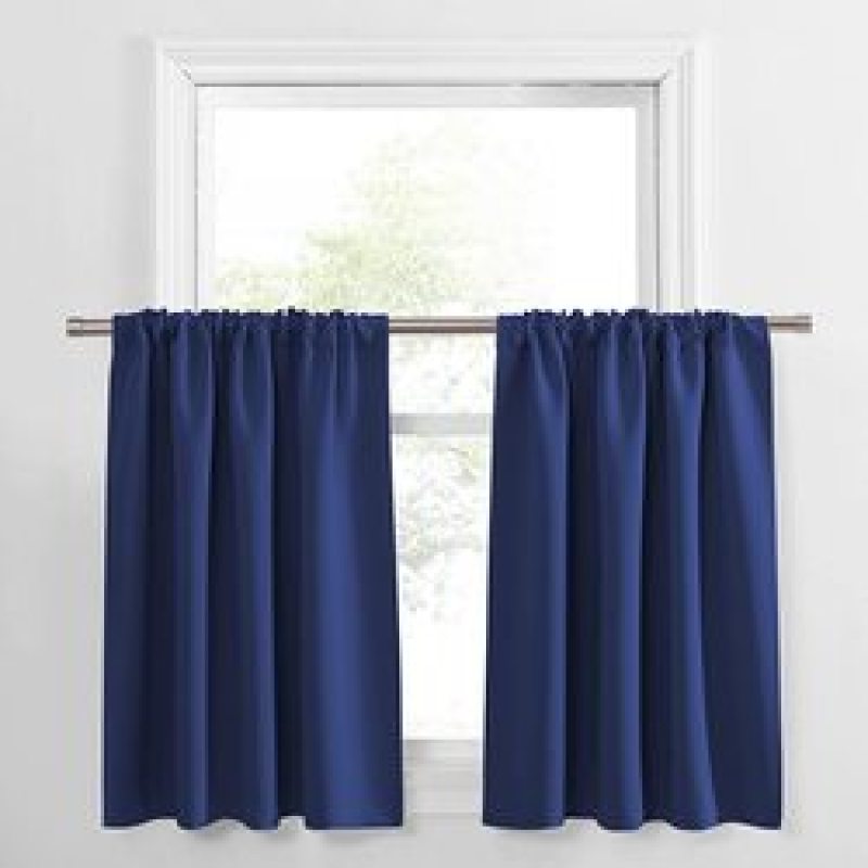 China supplier 100% Blackout Curtains For Kitchen Window Treatment Solid Water Proof Curtains for Living Room Custom Made