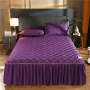 bed skirt soft and warm  ,100% cotton high end  quilted queen bed skirt for bed/