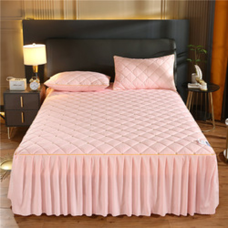 bed skirt soft and warm  ,100% cotton high end  quilted queen bed skirt for bed/