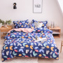 Animal Print Bedding Sets,Cyan Bed Sheet Bedding Set 100% Cotton#