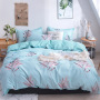 Animal Print Bedding Sets,Cyan Bed Sheet Bedding Set 100% Cotton#