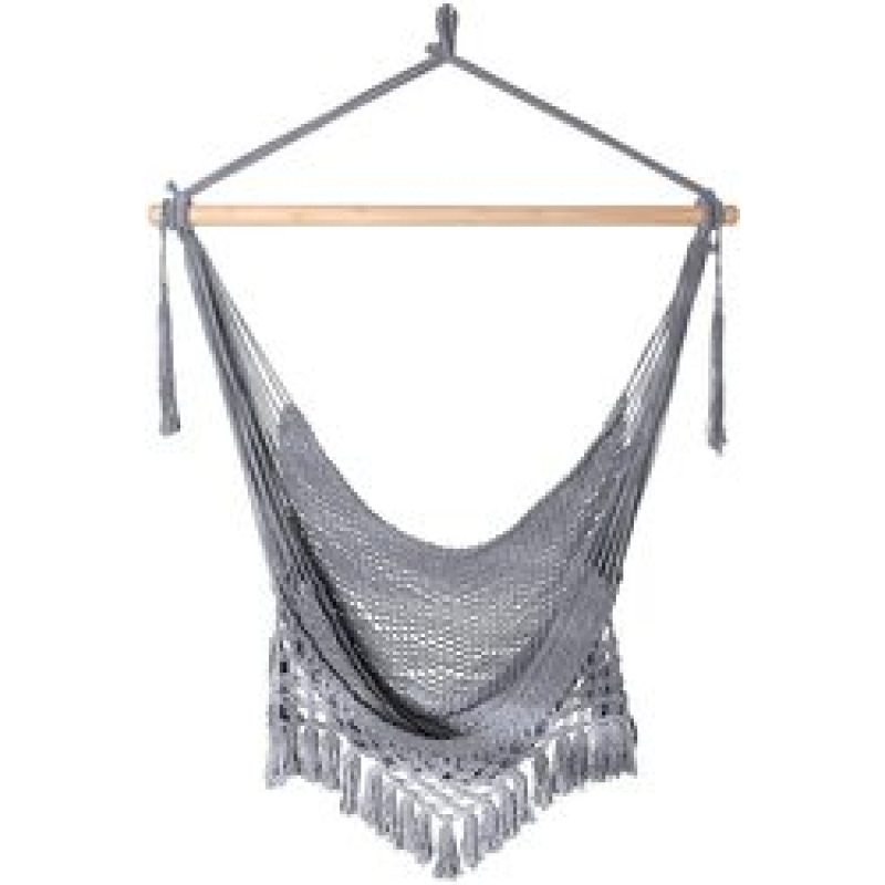 Amazon Hot Oversized Spun Cotton Rope Woven Hardwood Yoga Indoor and Outdoor Hammock, Casual Stretch Elastic Swing Hammock/