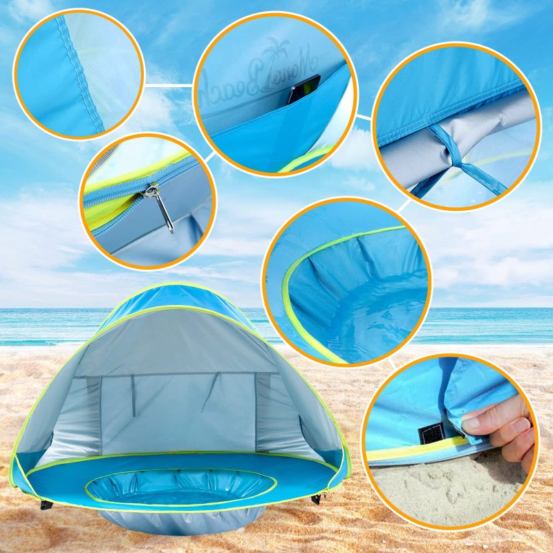 Baby Beach Tent Portable Shade Pool UV Protection Sun Shelter For Infant Outdoor Toys Child Swimming Pool Play House Tent Toys