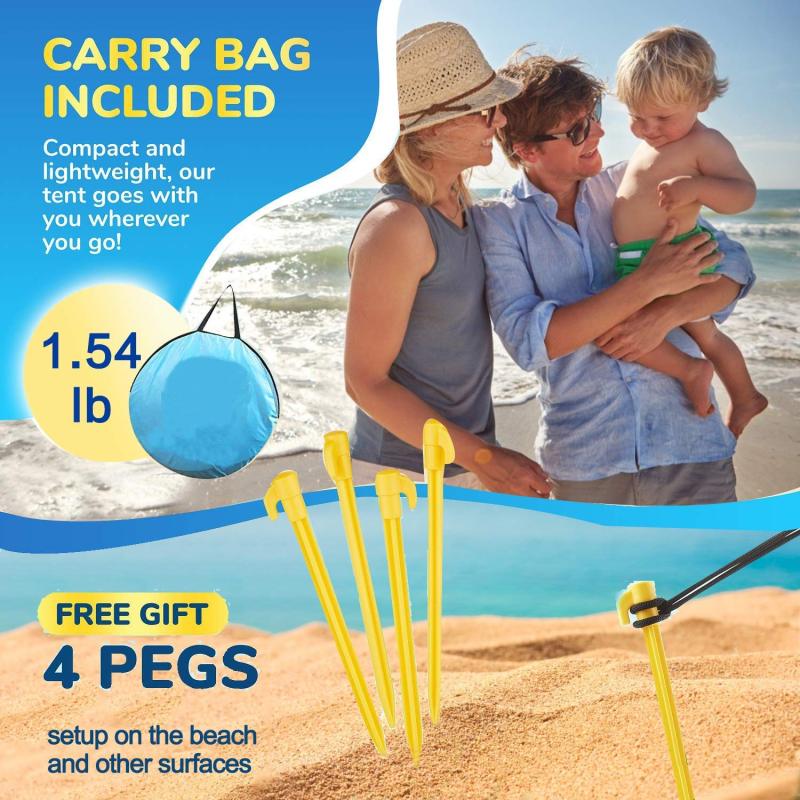 Baby Beach Tent Portable Shade Pool UV Protection Sun Shelter For Infant Outdoor Toys Child Swimming Pool Play House Tent Toys