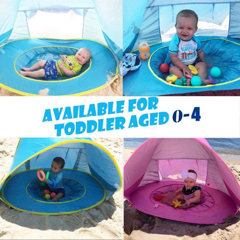 Baby Beach Tent Portable Shade Pool UV Protection Sun Shelter For Infant Outdoor Toys Child Swimming Pool Play House Tent Toys