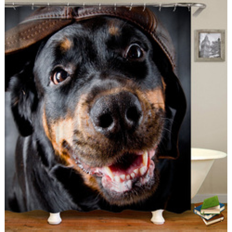 2021 Amazon Top Seller 3D Custom Digital Print Waterproof Polyester Fabric Shower Curtain with Hooks#