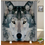 2021 Amazon Top Seller 3D Custom Digital Print Waterproof Polyester Fabric Shower Curtain with Hooks#
