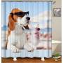 2021 Amazon Top Seller 3D Custom Digital Print Waterproof Polyester Fabric Shower Curtain with Hooks#