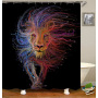 2021 Amazon Top Seller 3D Custom Digital Print Waterproof Polyester Fabric Shower Curtain with Hooks#