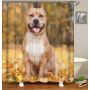 2021 Amazon Top Seller 3D Custom Digital Print Waterproof Polyester Fabric Shower Curtain with Hooks#