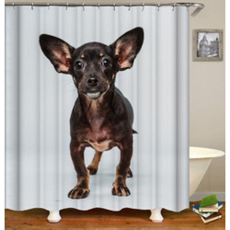 2021 Amazon Top Seller 3D Custom Digital Print Waterproof Polyester Fabric Shower Curtain with Hooks#