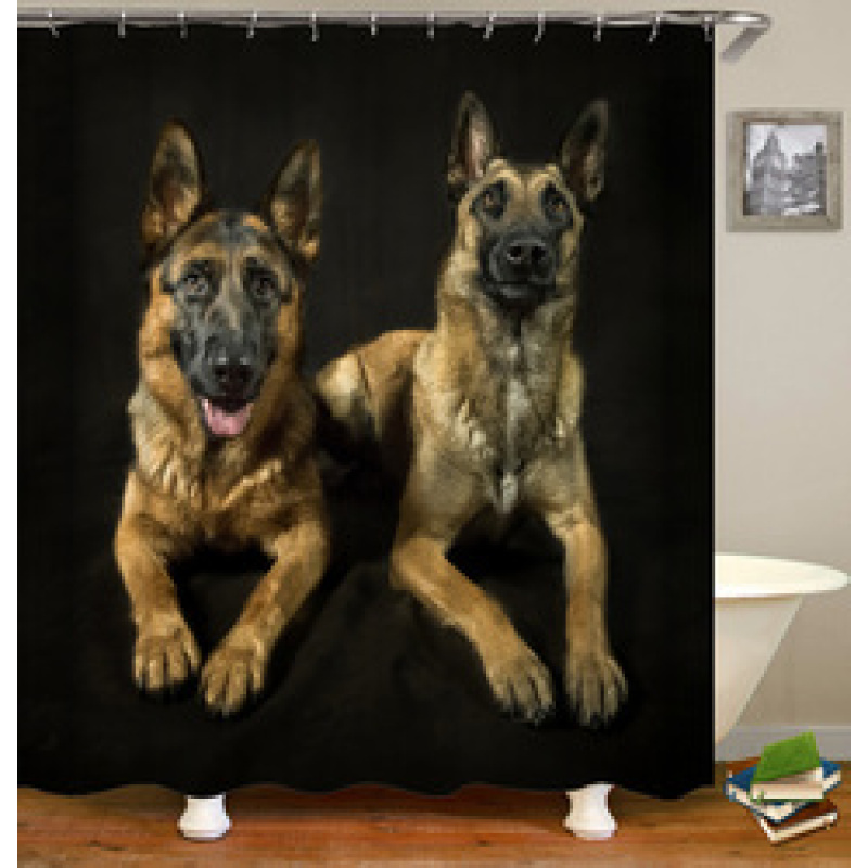 2021 Amazon Top Seller 3D Custom Digital Print Waterproof Polyester Fabric Shower Curtain with Hooks#