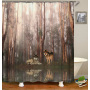 2021 Amazon Top Seller 3D Custom Digital Print Waterproof Polyester Fabric Shower Curtain with Hooks#
