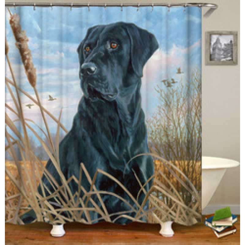 2021 Amazon Top Seller 3D Custom Digital Print Waterproof Polyester Fabric Shower Curtain with Hooks#