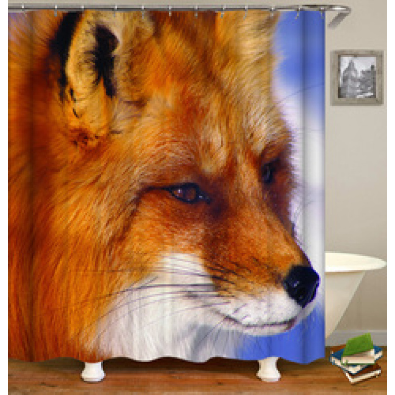 2021 Amazon Top Seller 3D Custom Digital Print Waterproof Polyester Fabric Shower Curtain with Hooks#