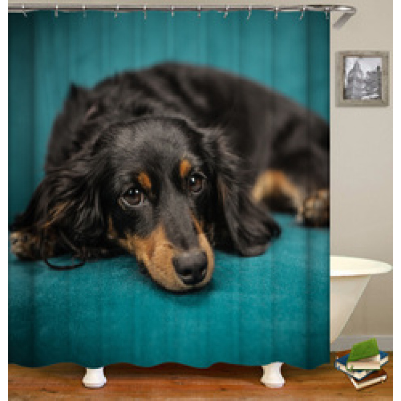 2021 Amazon Top Seller 3D Custom Digital Print Waterproof Polyester Fabric Shower Curtain with Hooks#