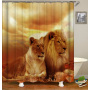 2021 Amazon Top Seller 3D Custom Digital Print Waterproof Polyester Fabric Shower Curtain with Hooks#