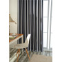 China Decor Home Goods Curtain Blackout,Luxury Living Room Curtains Printed Decoracion Black White Stripe Curtain$