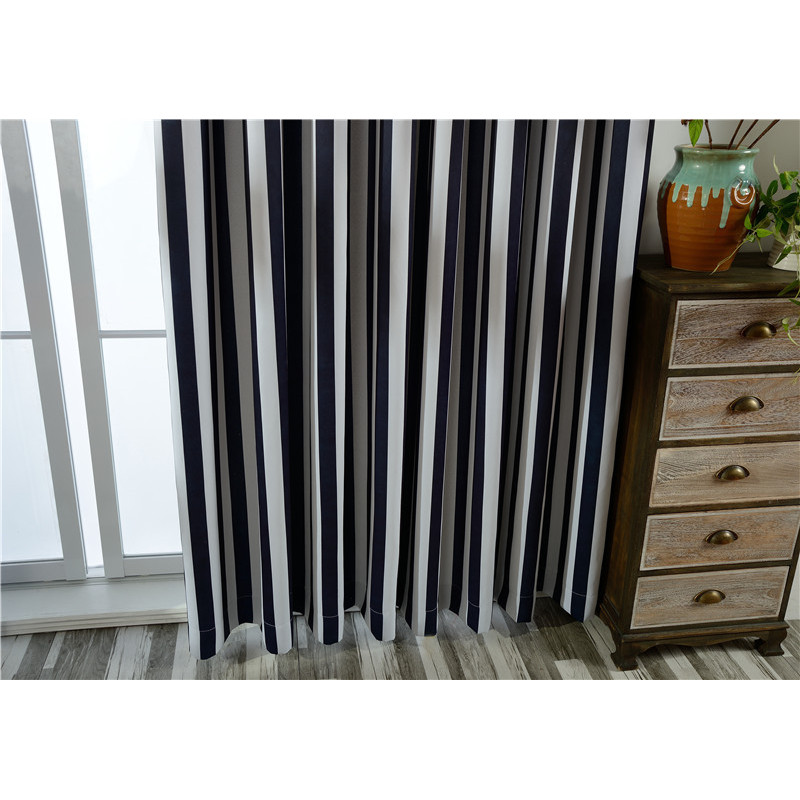 China Decor Home Goods Curtain Blackout,Luxury Living Room Curtains Printed Decoracion Black White Stripe Curtain$