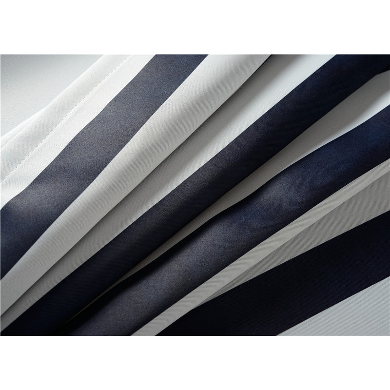 China Decor Home Goods Curtain Blackout,Luxury Living Room Curtains Printed Decoracion Black White Stripe Curtain$