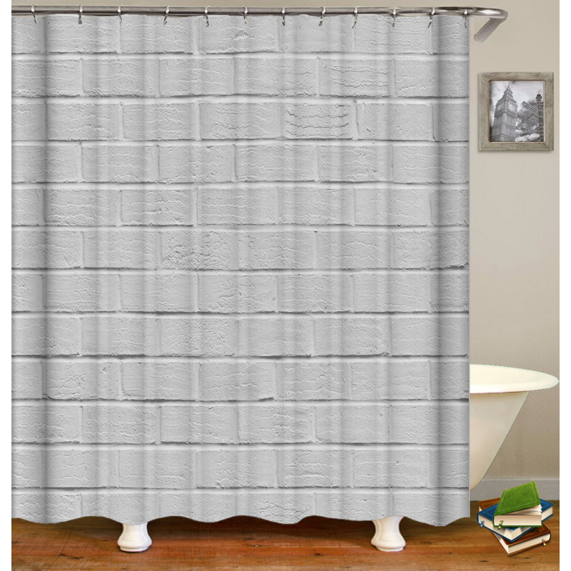 Printing Bathroom Shower Curtain In Fashion Designs/
