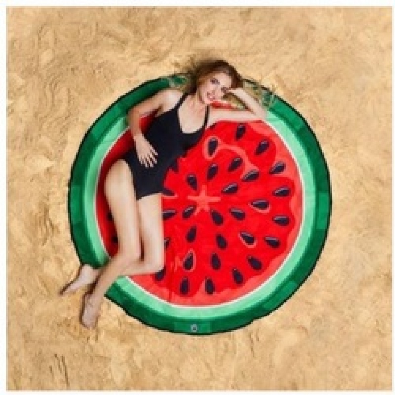 Custom Logo Food Donuts Printing Beach Towel, Microfiber Round Quick Dry Beach Towel#