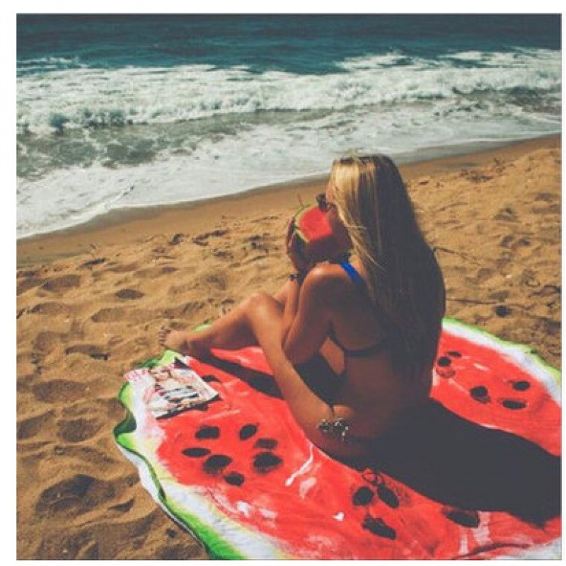 Custom Logo Food Donuts Printing Beach Towel, Microfiber Round Quick Dry Beach Towel#