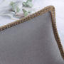 Home ins simple wind hemp rope edging medium hemp pillowcase,Plain linen-edged sofa cushions in stock#