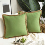 Home ins simple wind hemp rope edging medium hemp pillowcase,Plain linen-edged sofa cushions in stock#